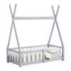 KINDERBETT Helsingborg - Hellgrau, Holz (70/140cm) - [en.casa]