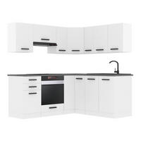 KÜCHE L-Form Sarah, ohne Arbeitsplatten, Weiß matt - Weiß, Holz (320/204/60cm) - B BELINI GROUP