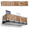 BALKON-SICHTSCHUTZ Holz - Stiel - Hellbraun - Ahornfarben, Kunststoff (500/85cm) - MuchoWow