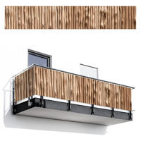 BALKON-SICHTSCHUTZ Holz - Stiel - Hellbraun - Ahornfarben, Kunststoff (500/90cm) - MuchoWow