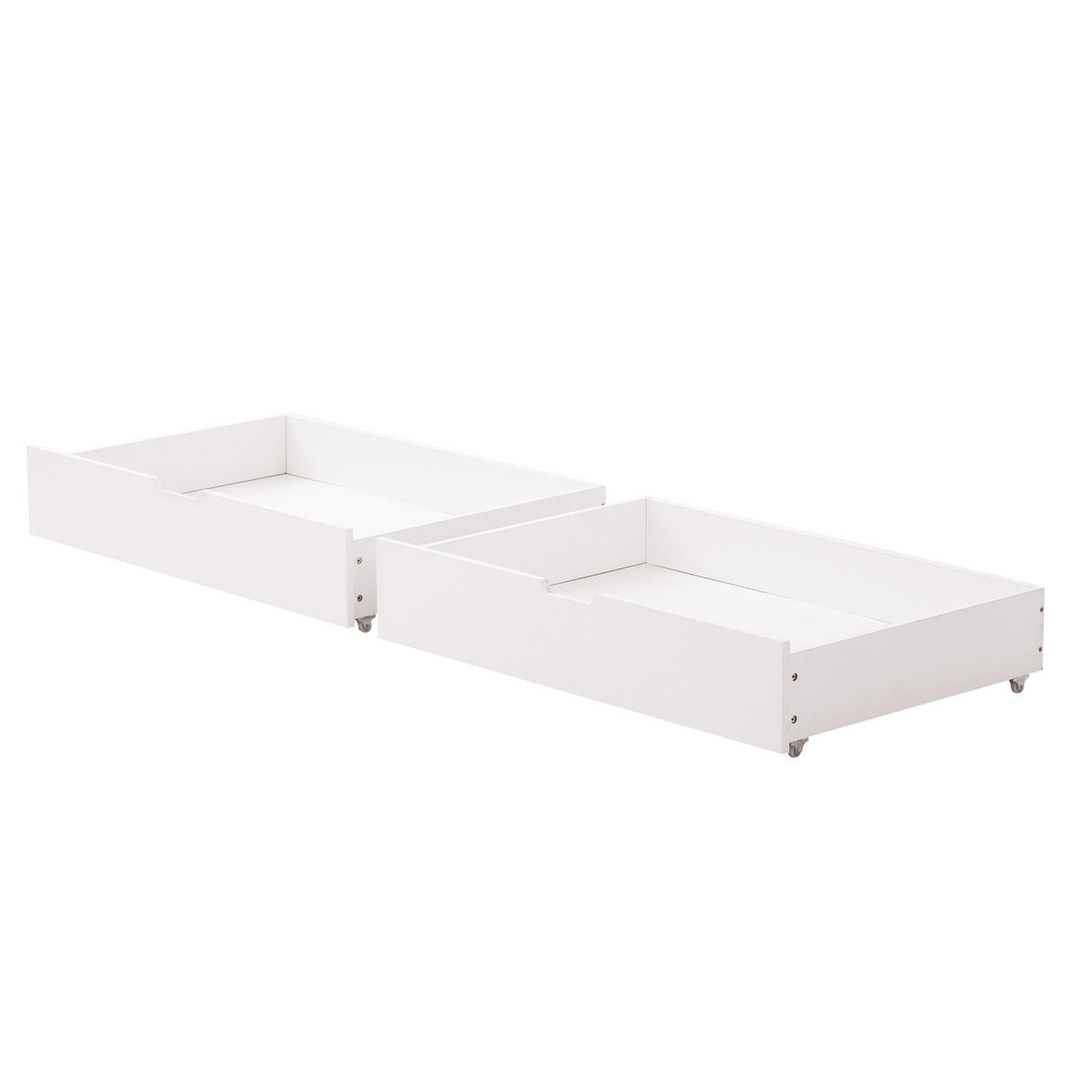 ETAGENBETT 90/200 cm DE-02281, in Weiß, mit Leiter, 2 Schubladen und offenem Regal - Weiß, Holz/Holzwerkstoff (90/200cm) - ComfortXL
