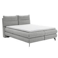 BOXBETT Verse 180 x 200 Einzelbett mit hochwertiger Bonell-Matratze und Topper VISCO - Grau - Grau, Holz (180/200cm) - Homesy
