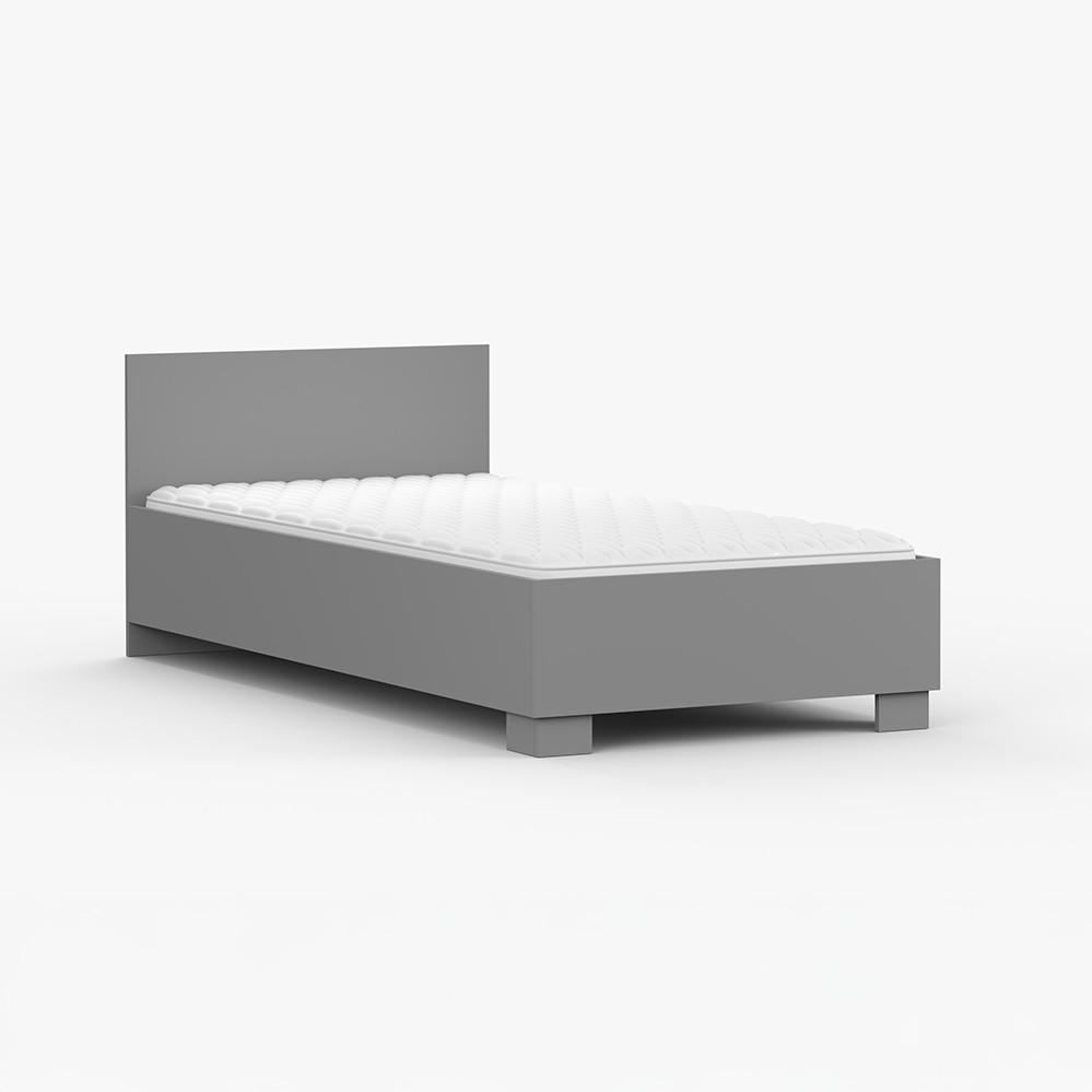 BETT 90×200 JONAS II 36 Grau/Grau - Grau, Holzwerkstoff - imoebel24