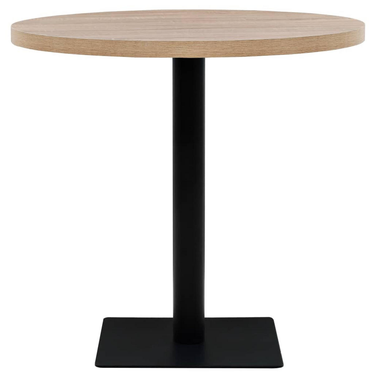 BISTROTISCH Marv Rund 80x75 cm Eichenoptik - Eichefarben, Holz (80/80/75cm) - DELUKE