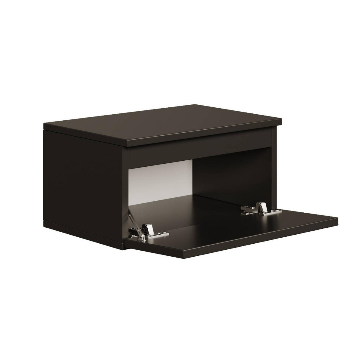 WANDNACHTTISCH Bemmi Schwarz 49 cm - Schwarz, Holzwerkstoff (48.4/25.4/31.8cm) - Selsey