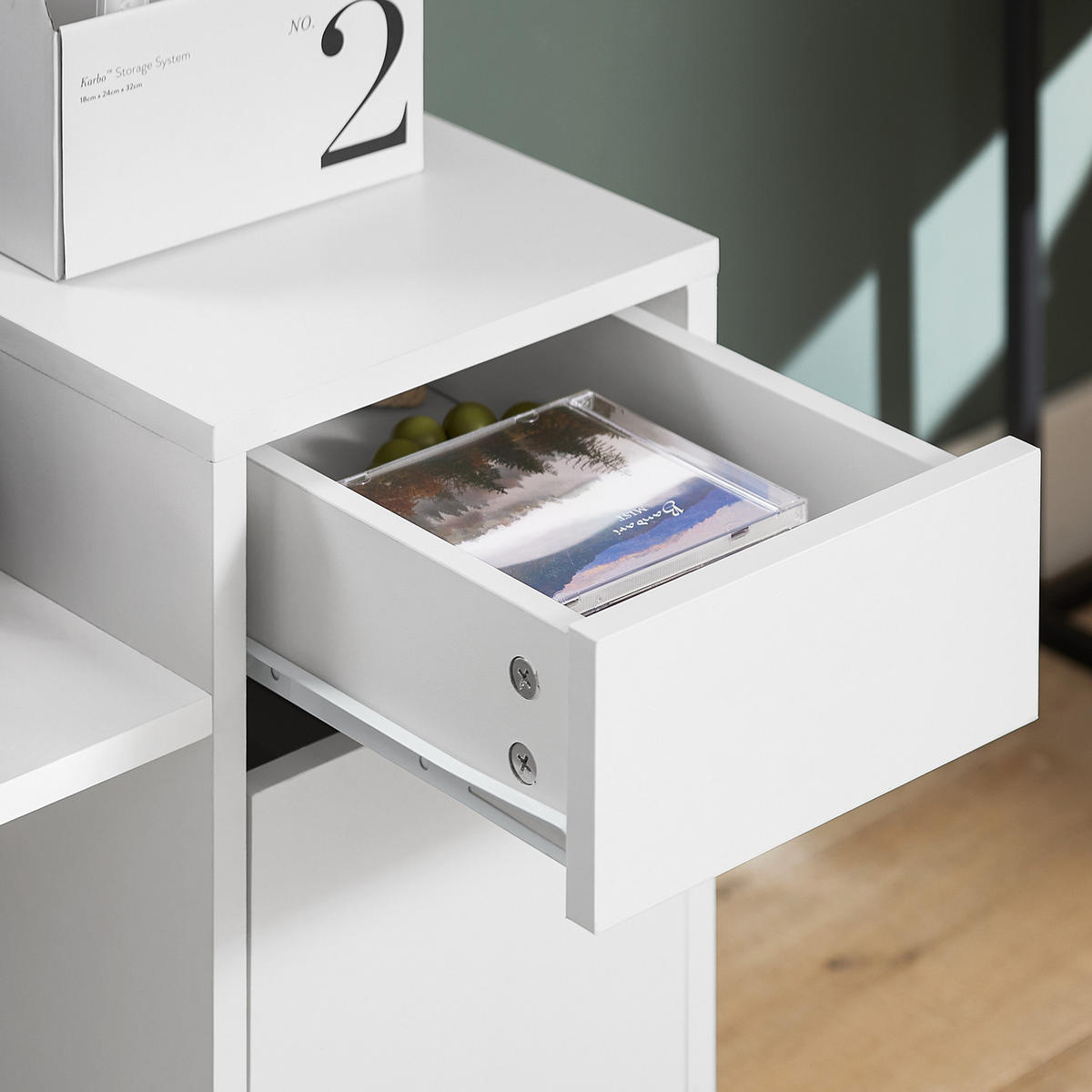 ROLLCONTAINER Weiß - Weiß, Holzwerkstoff (72/54/40cm) - SoBuy