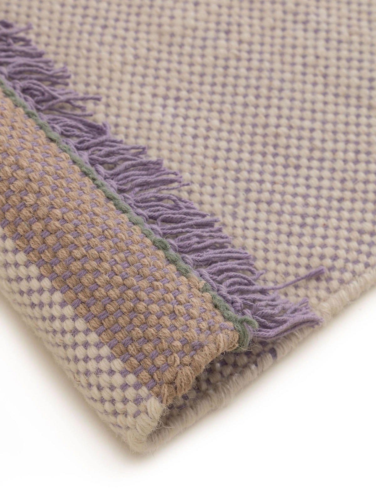 TEPPICH Wollteppich Karla Lila - Lila, Textil (200/1cm) - KUNSTLOFT