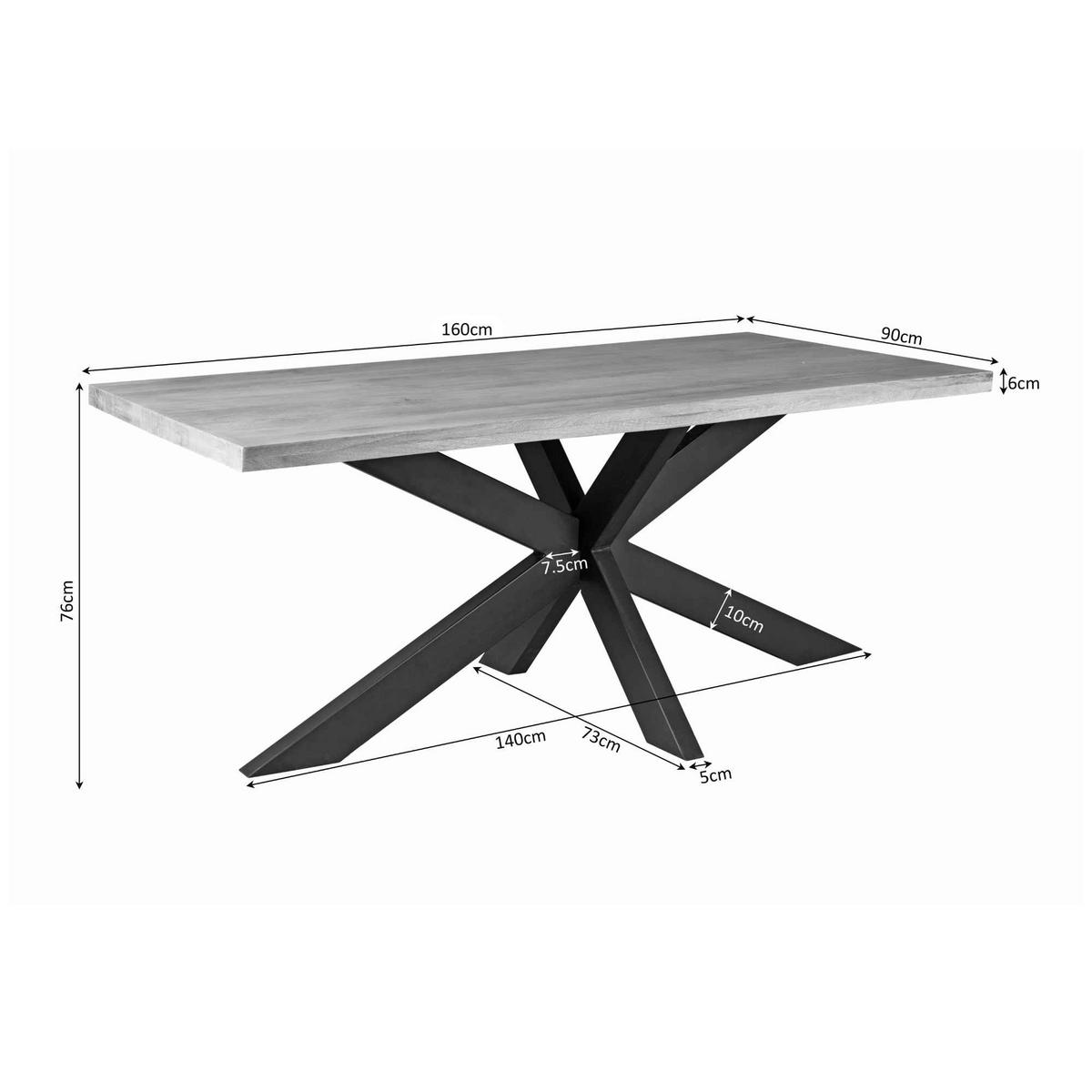 ESSTISCH Denver Braun 90/160/76 cm - Braun, Holz (90/160/76cm) - Starfurn