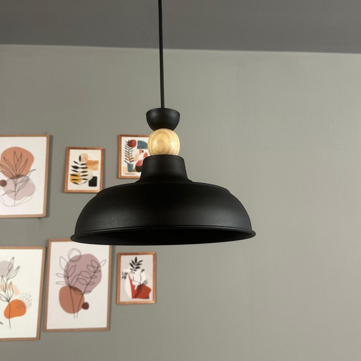 PENDELLEUCHTE ASVeluna - Schwarz, Metall (26/26/18cm) - Bamyum