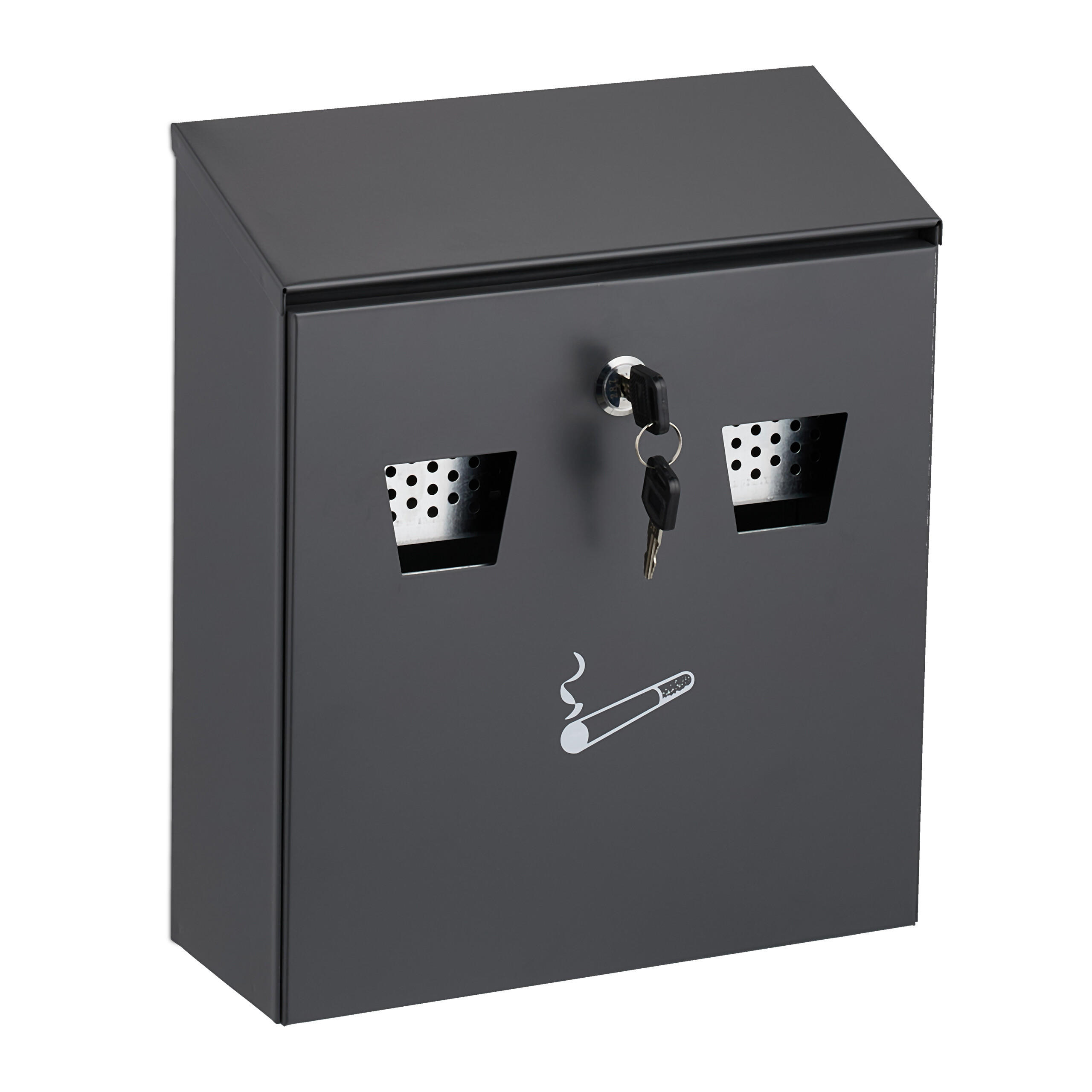 WANDASCHENBECHER - Anthrazit, Metall (25cm) - Relaxdays