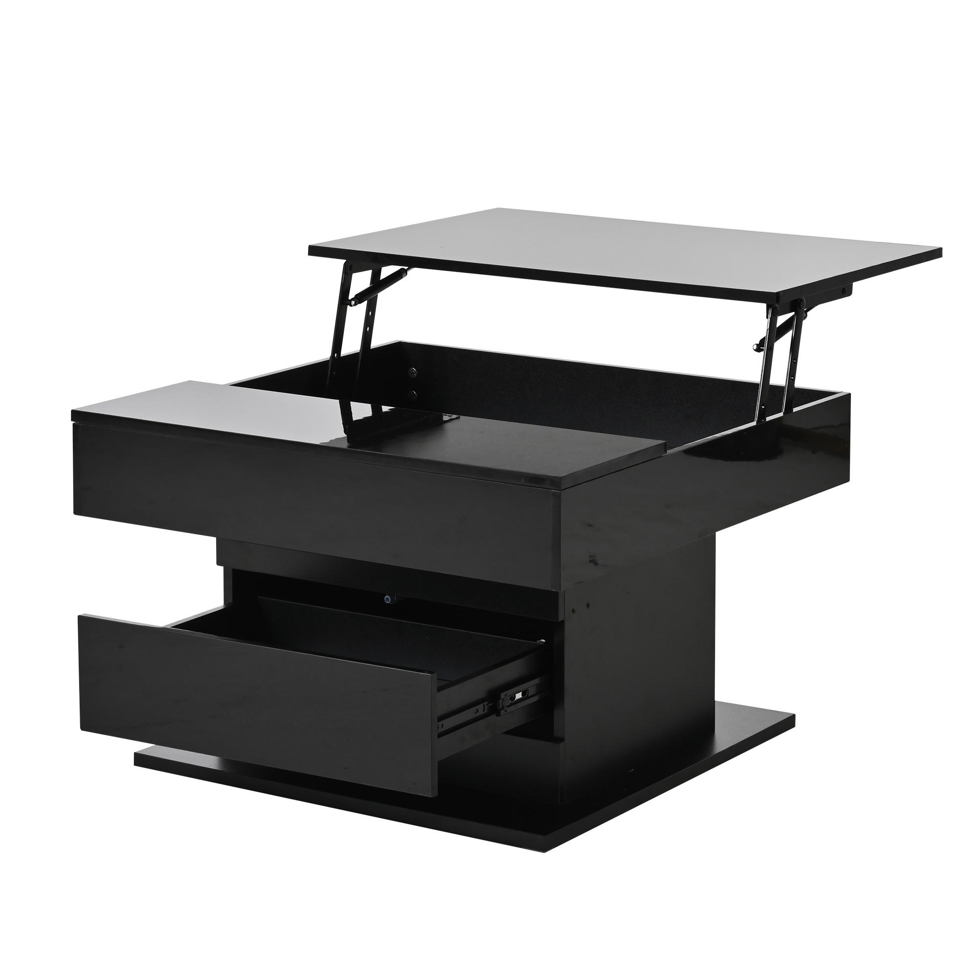 COUCHTISCH Schwarz - Schwarz, Holzwerkstoff (70/70/45cm)