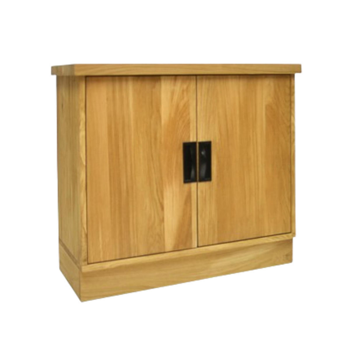 KOMMODE mit 3 Regalen und Türen aus Massivholz WALT II - Eichefarben, Holz (85/75/40cm) - Rawood Furniture