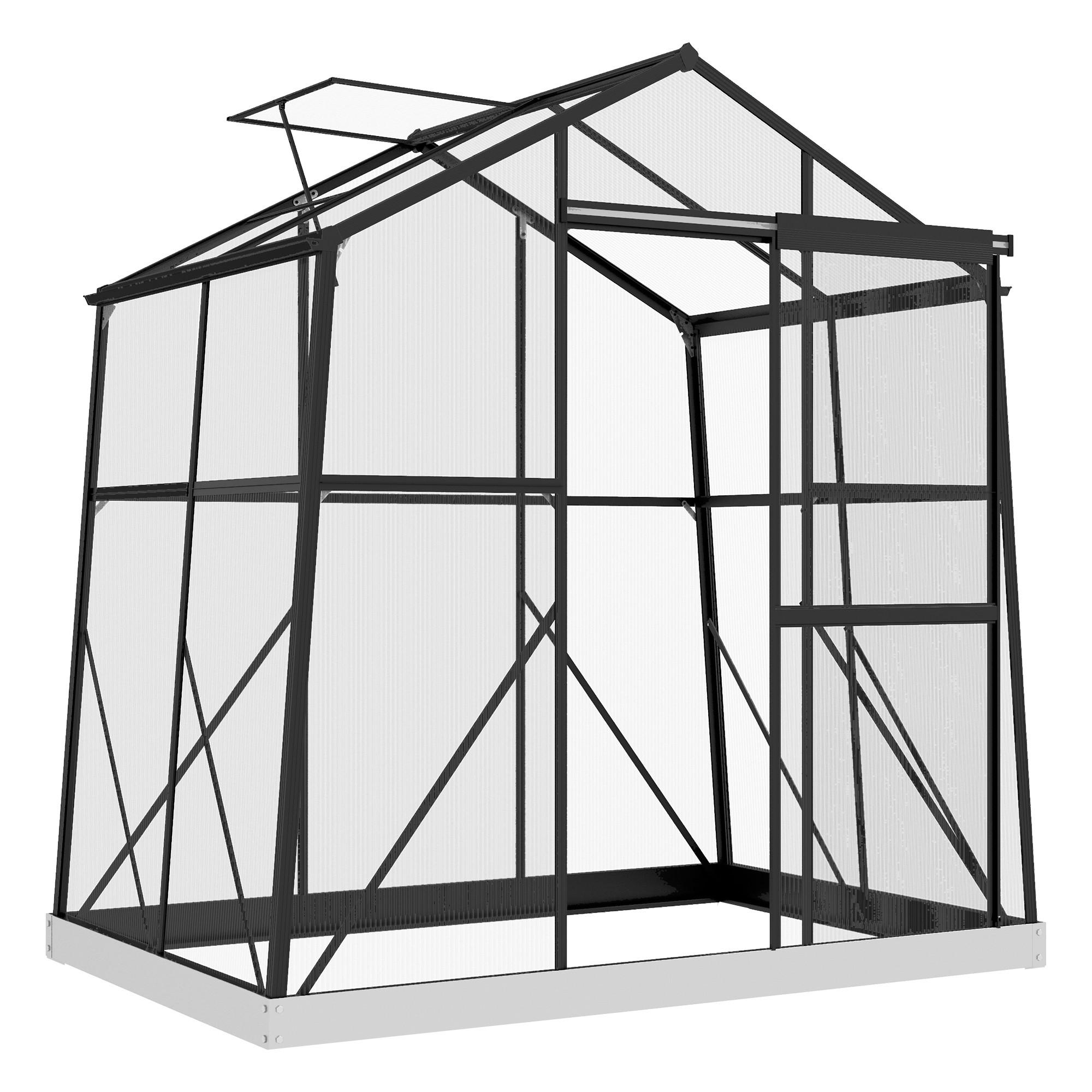 XXXLutz Gewächshaus Schwarz 192x203x131 cm