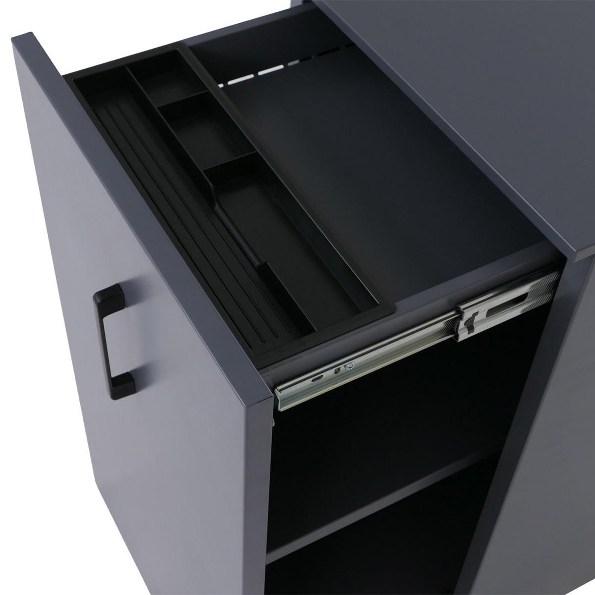AKTENSCHRANK Dunkelgrau - Dunkelgrau, Metall (43/74/80cm) - MCW
