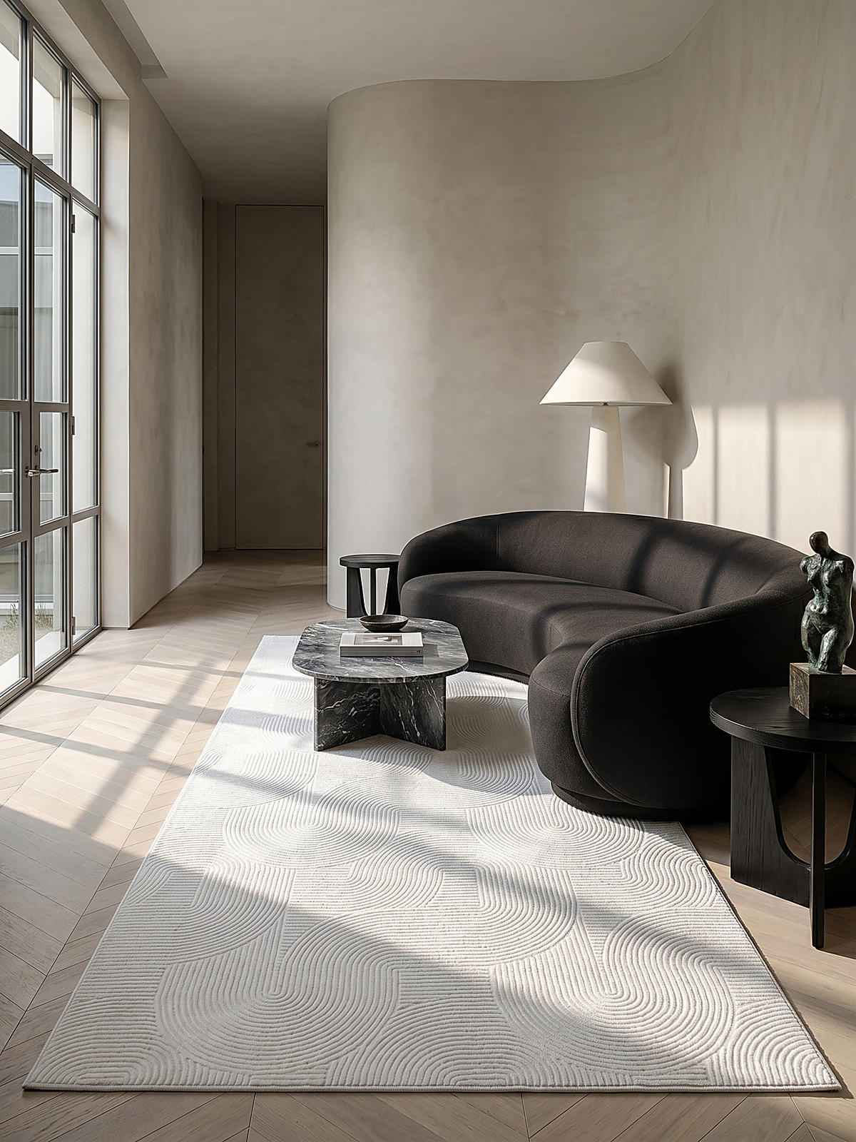 TEPPICHLÄUFER Antirutsch Geometrisch DALAR Polypropylen Weiß 80 x 150 cm - Weiß, Textil (80/150cm) - KADIMA DESIGN
