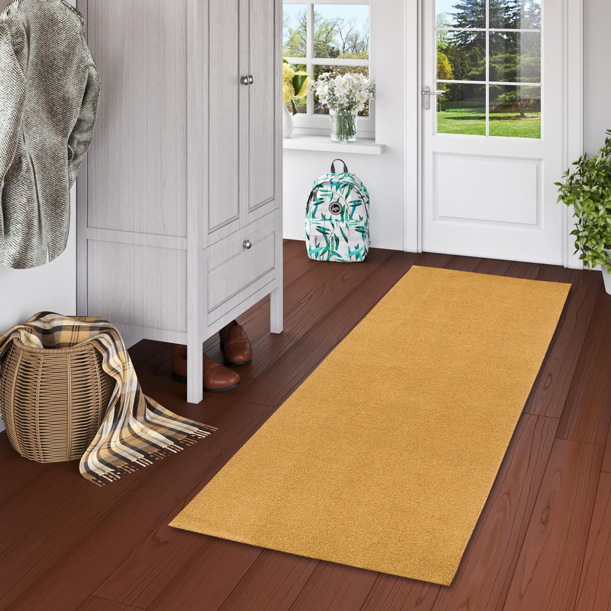 LUXUS LÄUFER HOCHFLOR SHAGGY TEPPICH VELVET - Currygelb, Textil (100/300cm) - Snapstyle