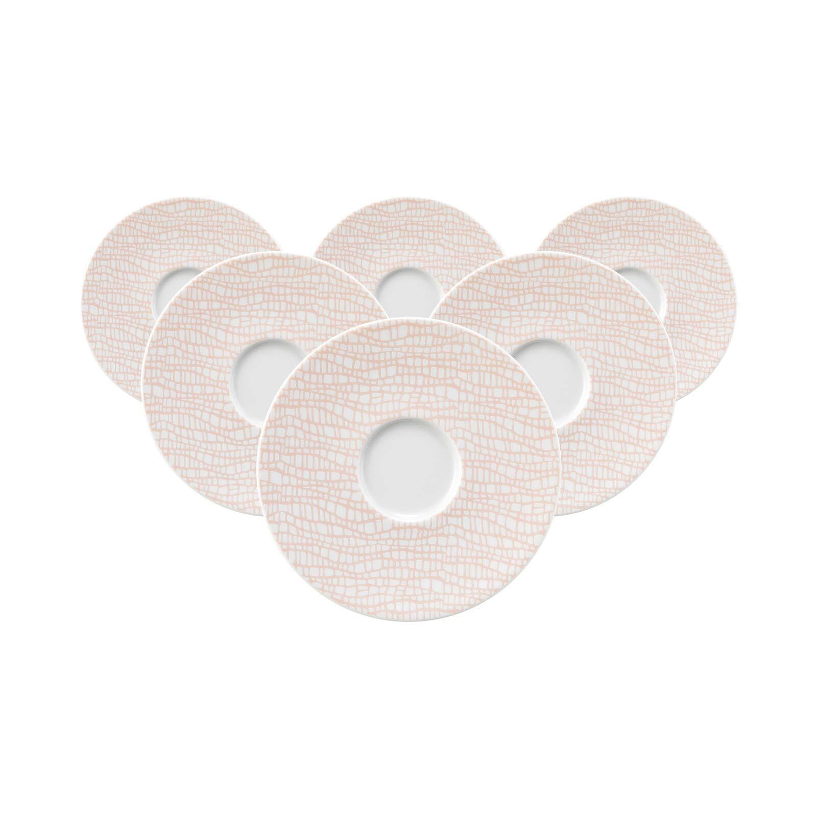 UNTERTASSEN Life Fashion Posh Rose ø 13,5 cm 6er Set - Rosa, Keramik (13.5cm) - Seltmann Weiden