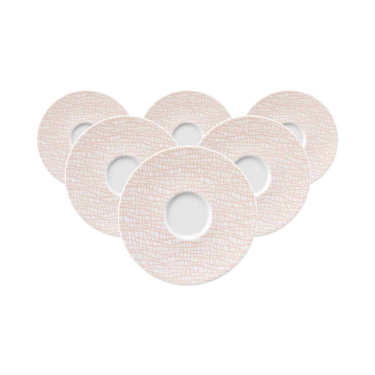 UNTERTASSEN Life Fashion Posh Rose ø 13,5 cm 6er Set - Rosa, Keramik (13.5cm) - Seltmann Weiden