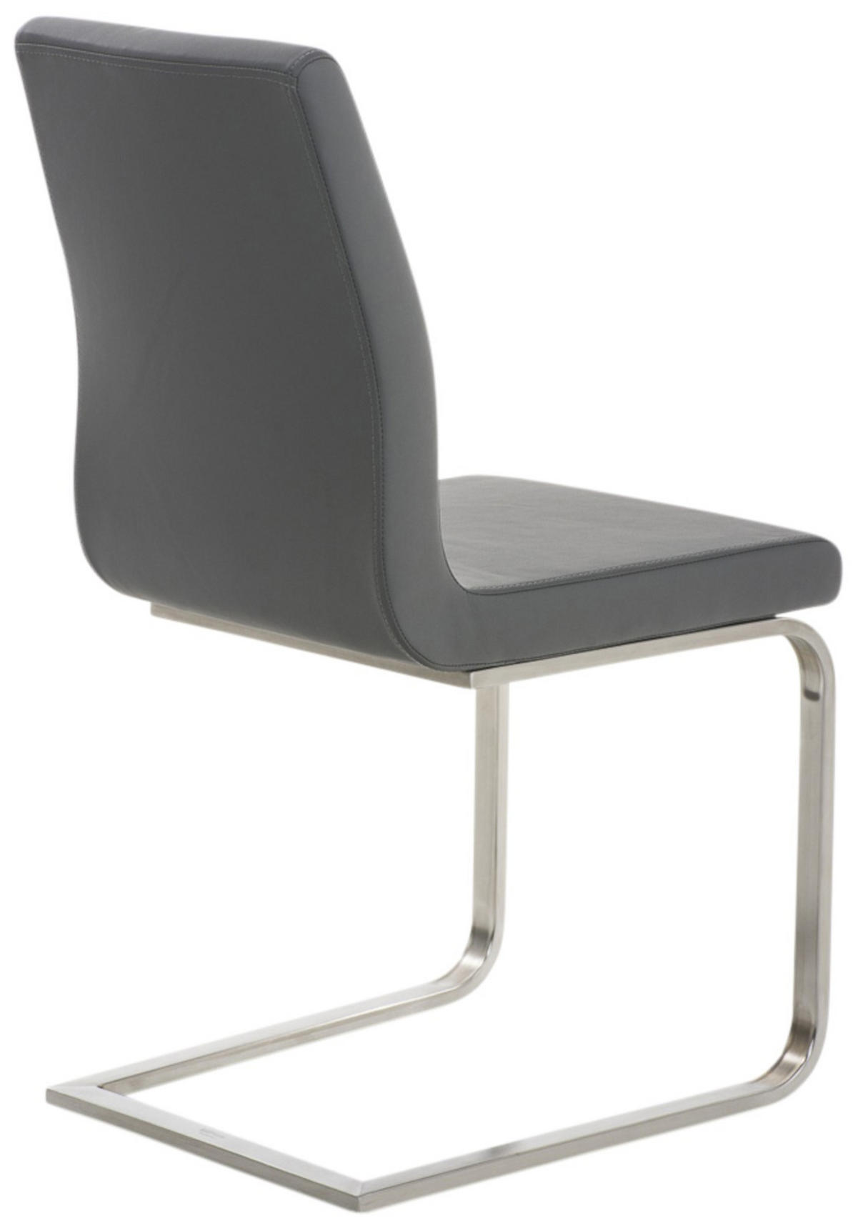 ESSZIMMERSTÜHLE Belfort 2er Set 90x40x50 cm grau - Grau, Leder (40/90/50cm) - furnicato