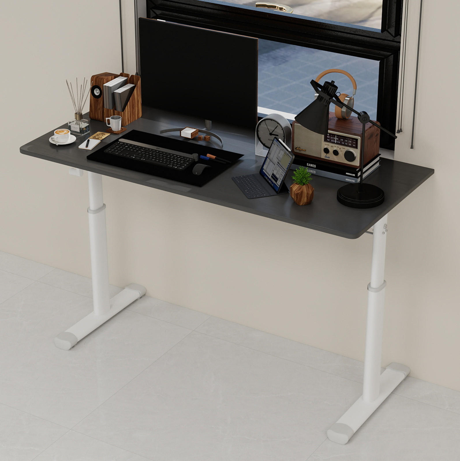 Meubliv Schreibtisch Grau 60x90x120 cm