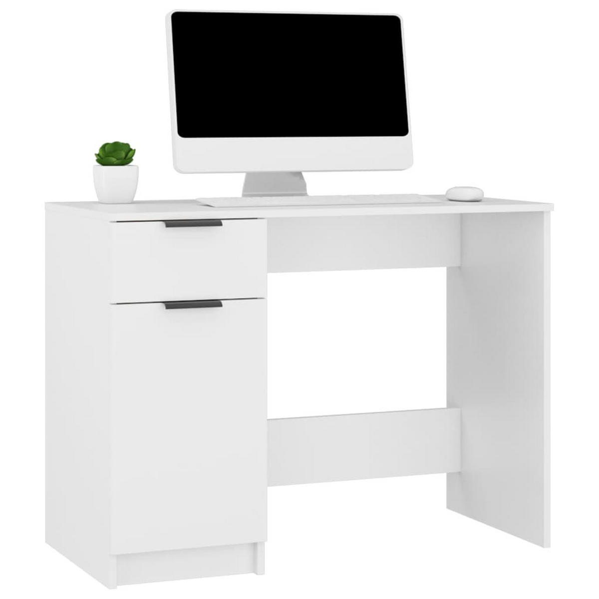 SCHREIBTISCH Weiß 100x50x75 cm Holzwerkstoff - Weiß, Holzwerkstoff (100/50/75cm) - furnicato