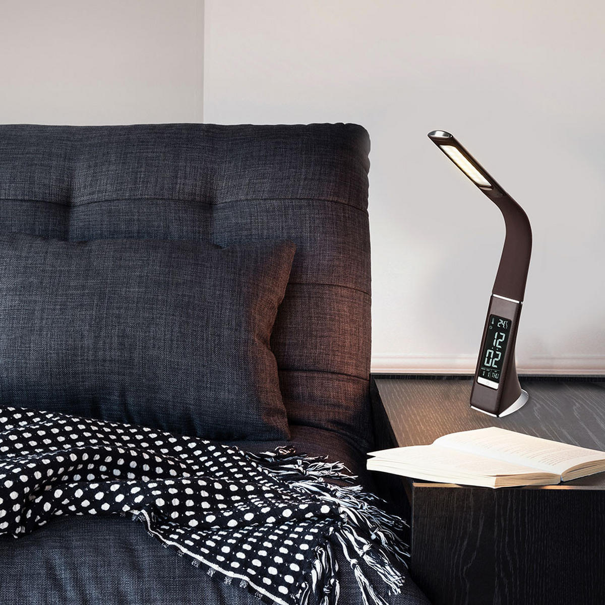 LED TISCHLEUCHTE Sophie Anthrazit - Anthrazit, Kunststoff (25/7/50cm) - Globo Lighting