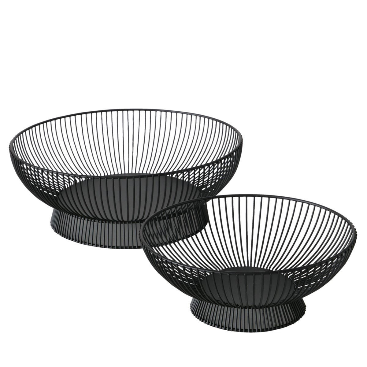 OBSTKÖRBE aus Metall Balu - Schwarz, Metall (32/12cm) - Boltze Home