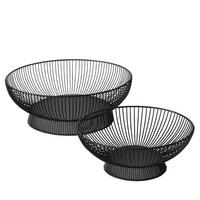 OBSTKÖRBE aus Metall Balu - Schwarz, Metall (32/12cm) - Boltze Home