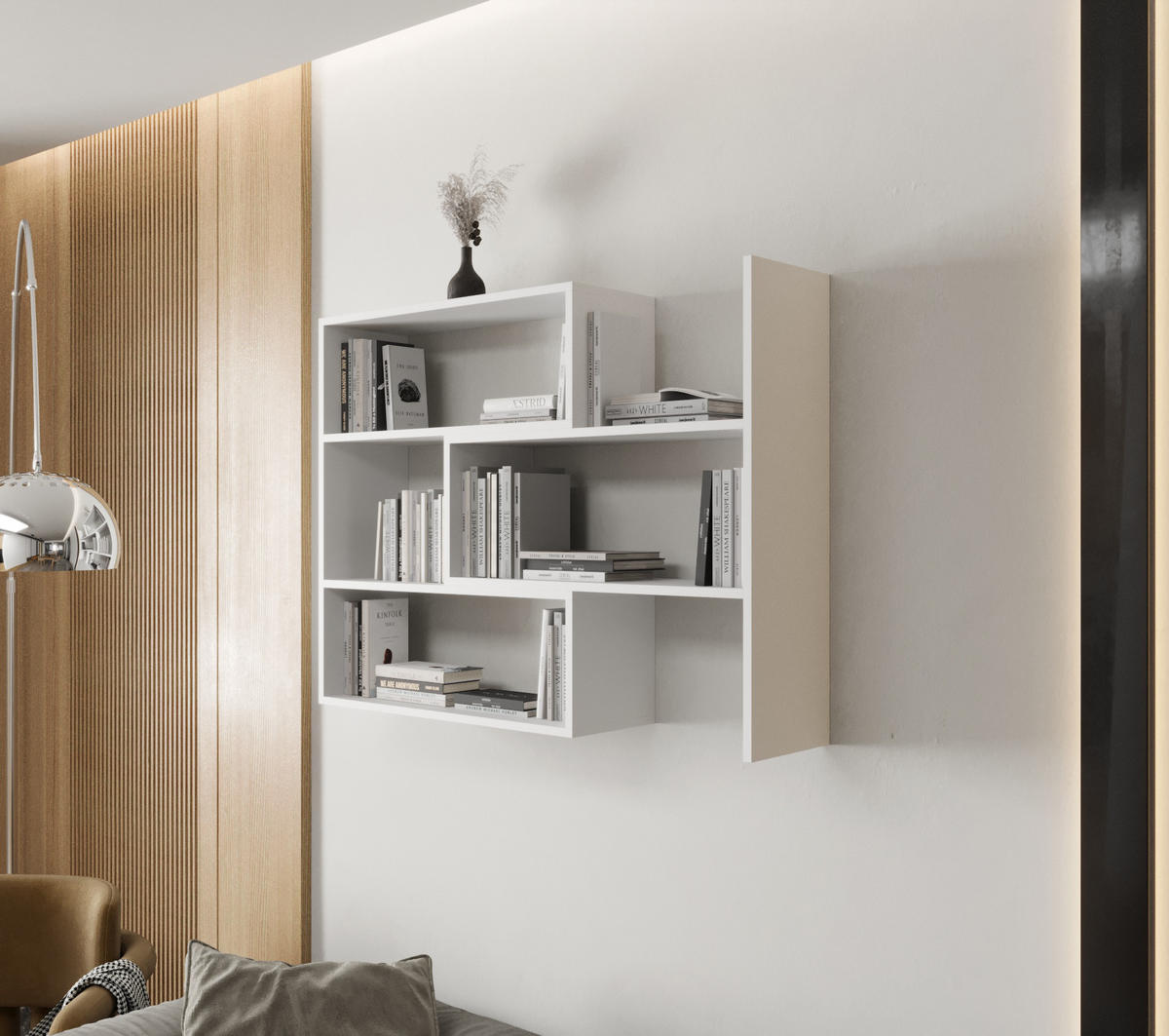 WANDREGAL LK 83 125 x 83 x 24 cmcm aus Holz in Weiß - Weiß, Holzwerkstoff (125/83/24cm) - O-Sofa