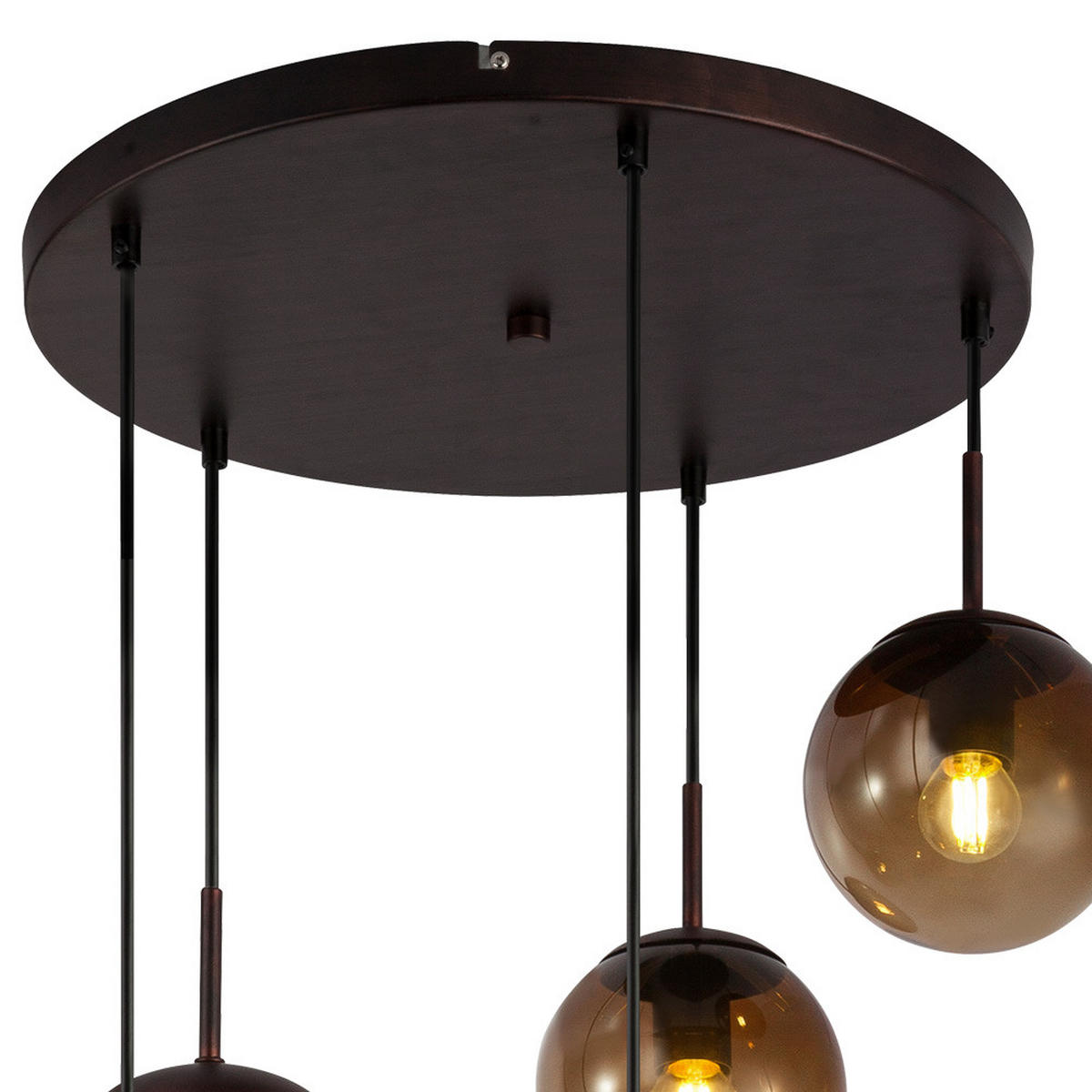 LED HÄNGELAMPE Varus Orange Glas - Orange, Glas (65/65/150cm) - Globo Lighting