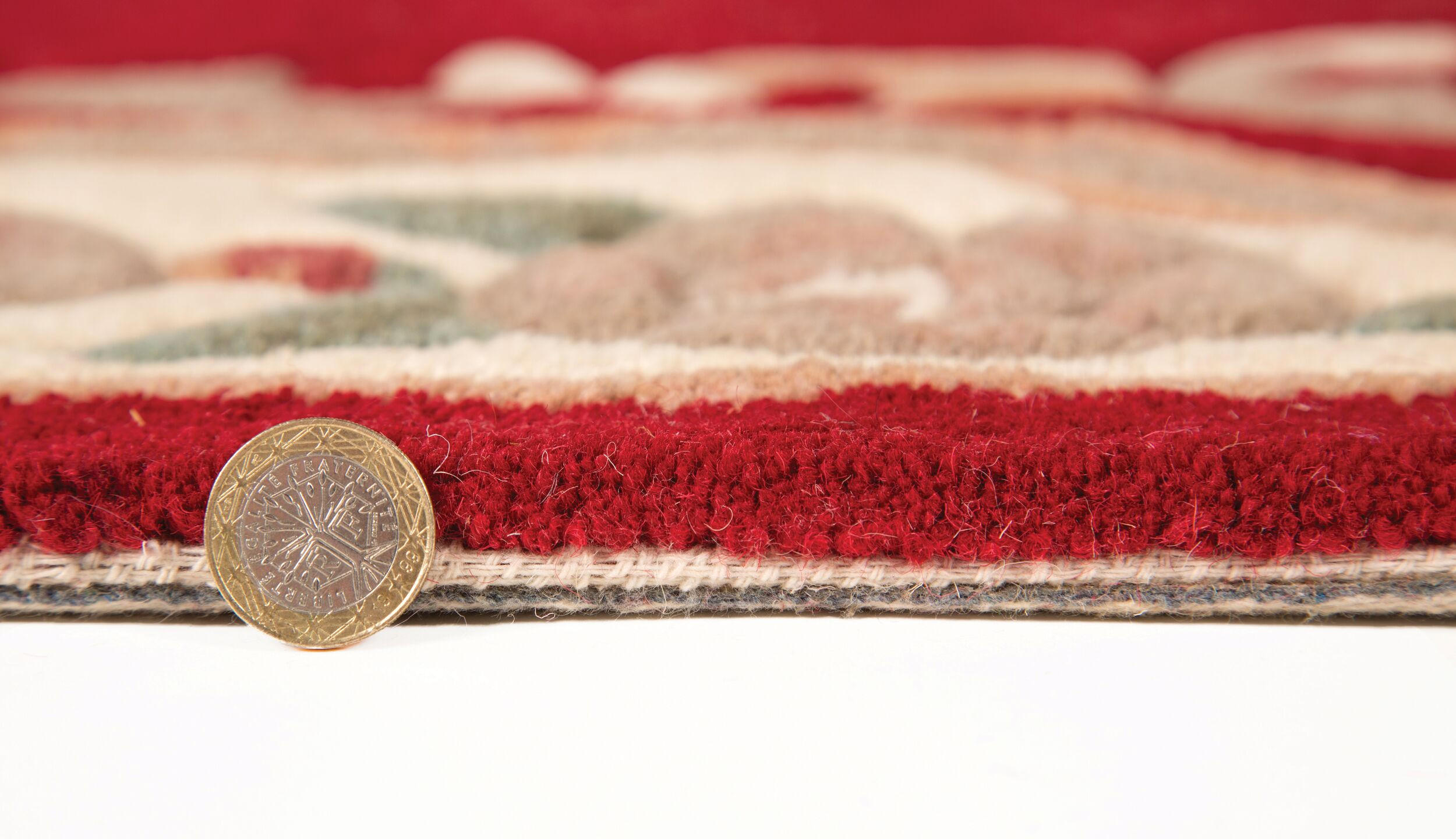 Thumbnail - Kadima Design Wollteppich, Rot, Textil, Orientalisch, Rund, 120x120 cm, in verschiedenen Größen erhältlich, Teppiche & B...