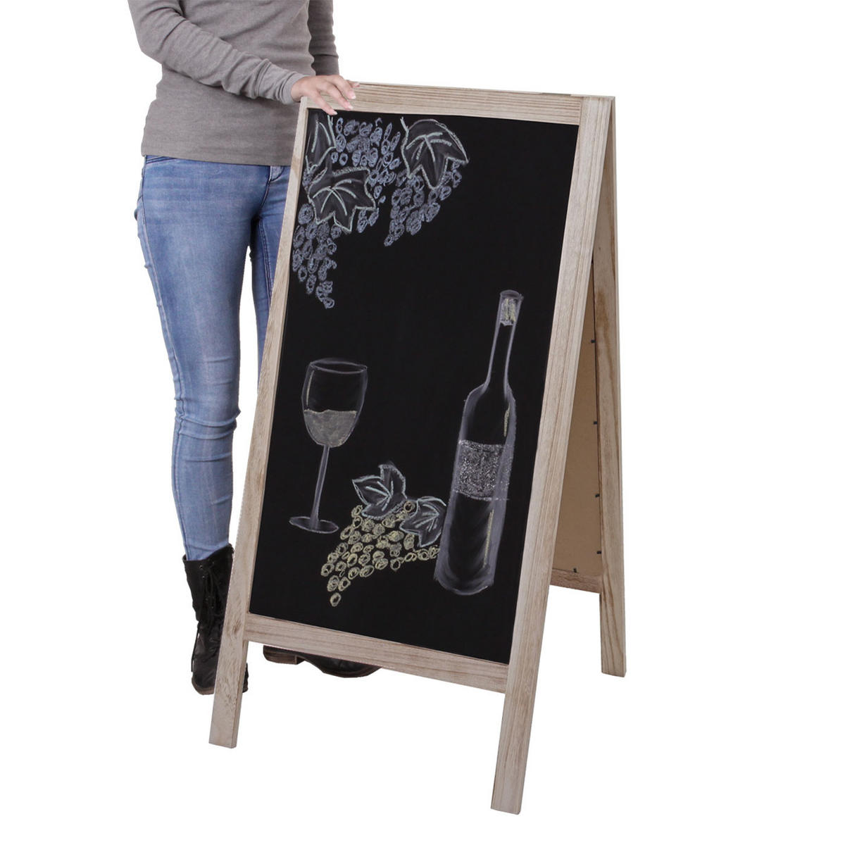 XL REKLAMNÍ TABULE Béžová - béžová, dřevo (50/100/57cm) - MCW