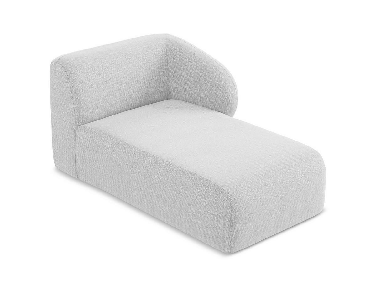 SOFAELEMENT Rechts Bouclé Stoff Grau - Silberfarben/Schwarz, Holzwerkstoff/Kunststoff (91/75/166cm) - Makamii