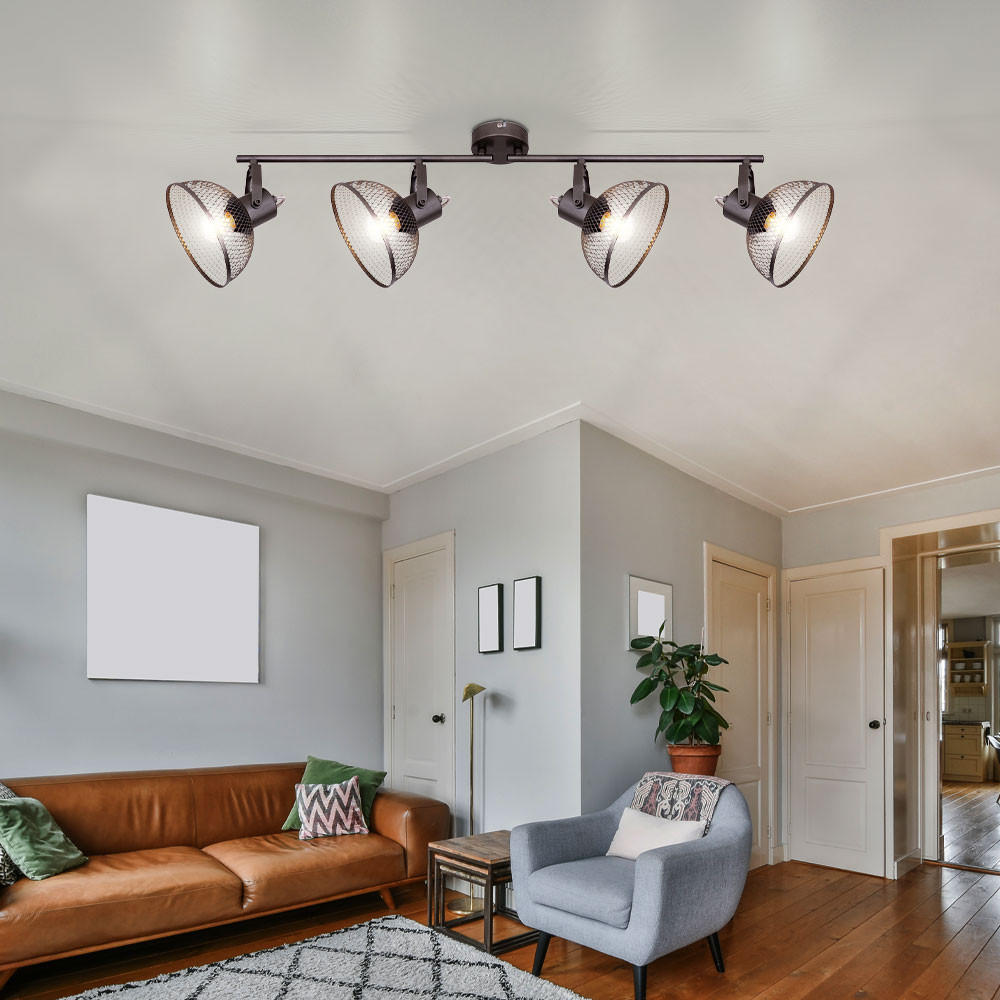 Thumbnail - Globo Lighting Deckenleuchte, Anthrazit, Metall, 16x20.8x93.6 cm, Lampen & Leuchten, Innenbeleuchtung, Deckenleuchten