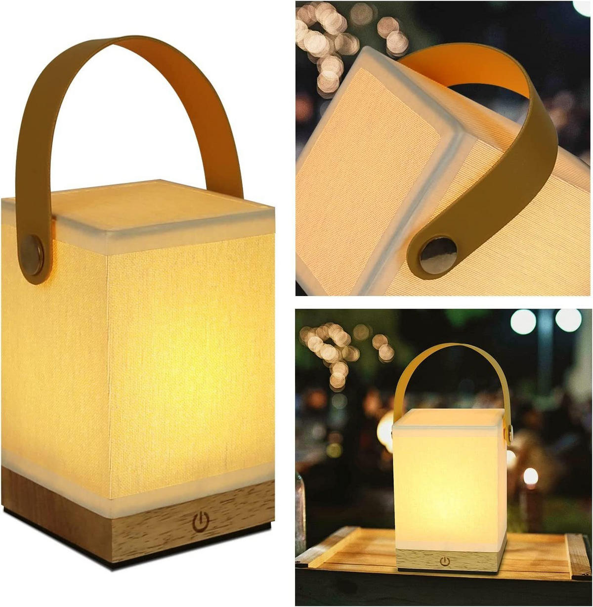 LED-TISCHLEUCHTE Handtasche 10/10/14.5 cm - Weiß, Holz (10/10/14.5cm) - Nettlife