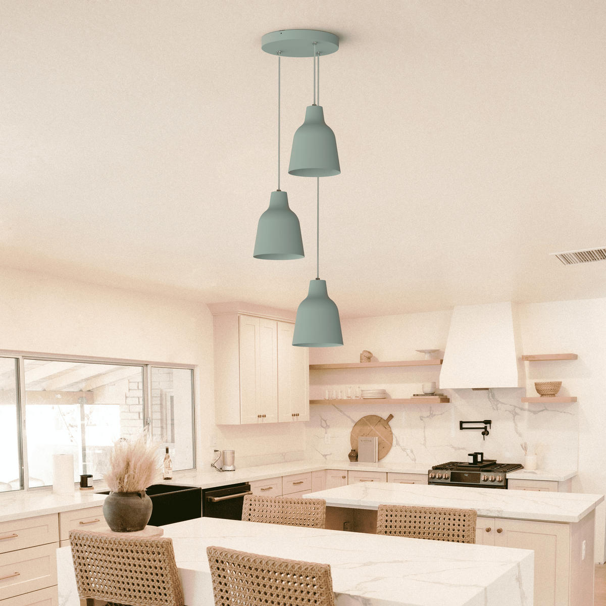 HÄNGELEUCHTE - Grün, Metall (35/35/22cm) - Lumicom