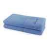 SAUNA SET PEARL 2-TLG - Hellblau, Textil (80/200cm) - Möve for Frottana