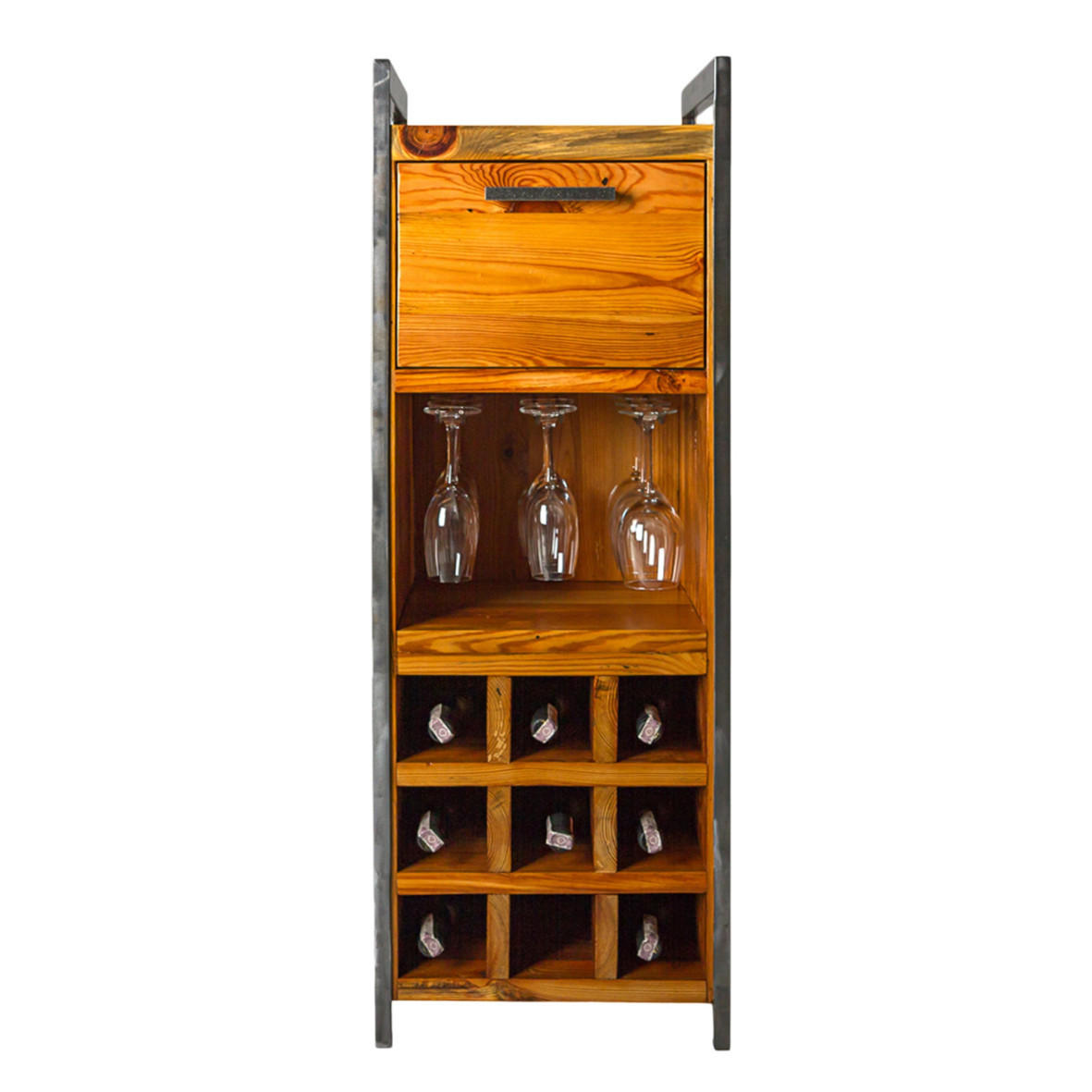 BARSCHRANK für das Wohnzimmer - Eichefarben, Holz (40/105/35cm) - Rawood Furniture