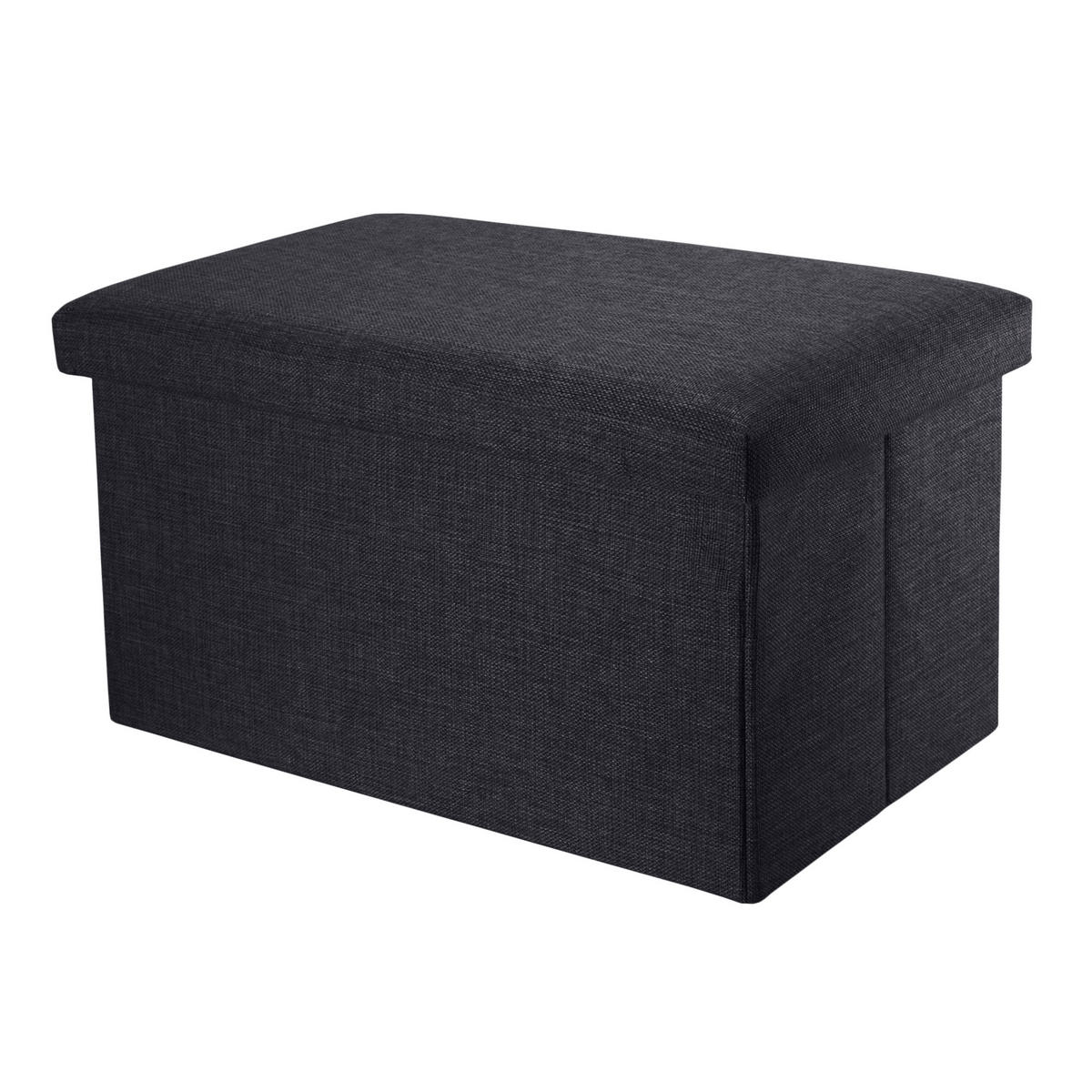 SITZBANK Faltbar 49/30/30 cm (Schwarz) - Schwarz, Textil (49/30/30cm) - Intirilife