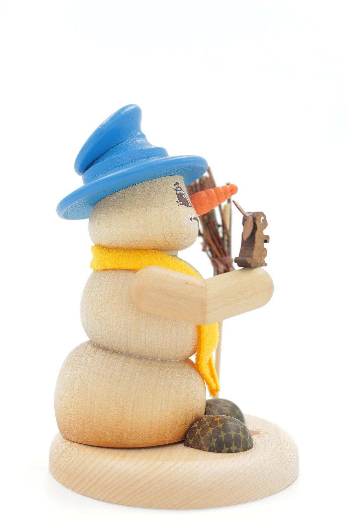 RAUCHFIGUR Scheemann Natur mit Hase 13 cm - Multicolor, Holz (10/13/0.1cm)