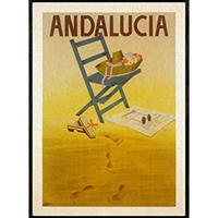 POSTER Weinleseeuropas Andalusien A3 Schwarzer Rahmen - Schwarz, Papier (29.7/5/42cm) - Nacnic