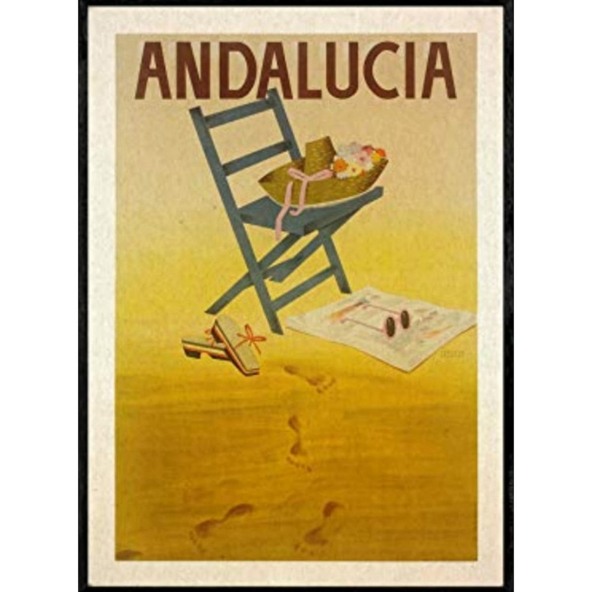 POSTER Weinleseeuropas Andalusien A3 Schwarzer Rahmen - Schwarz, Papier (29.7/5/42cm) - Nacnic