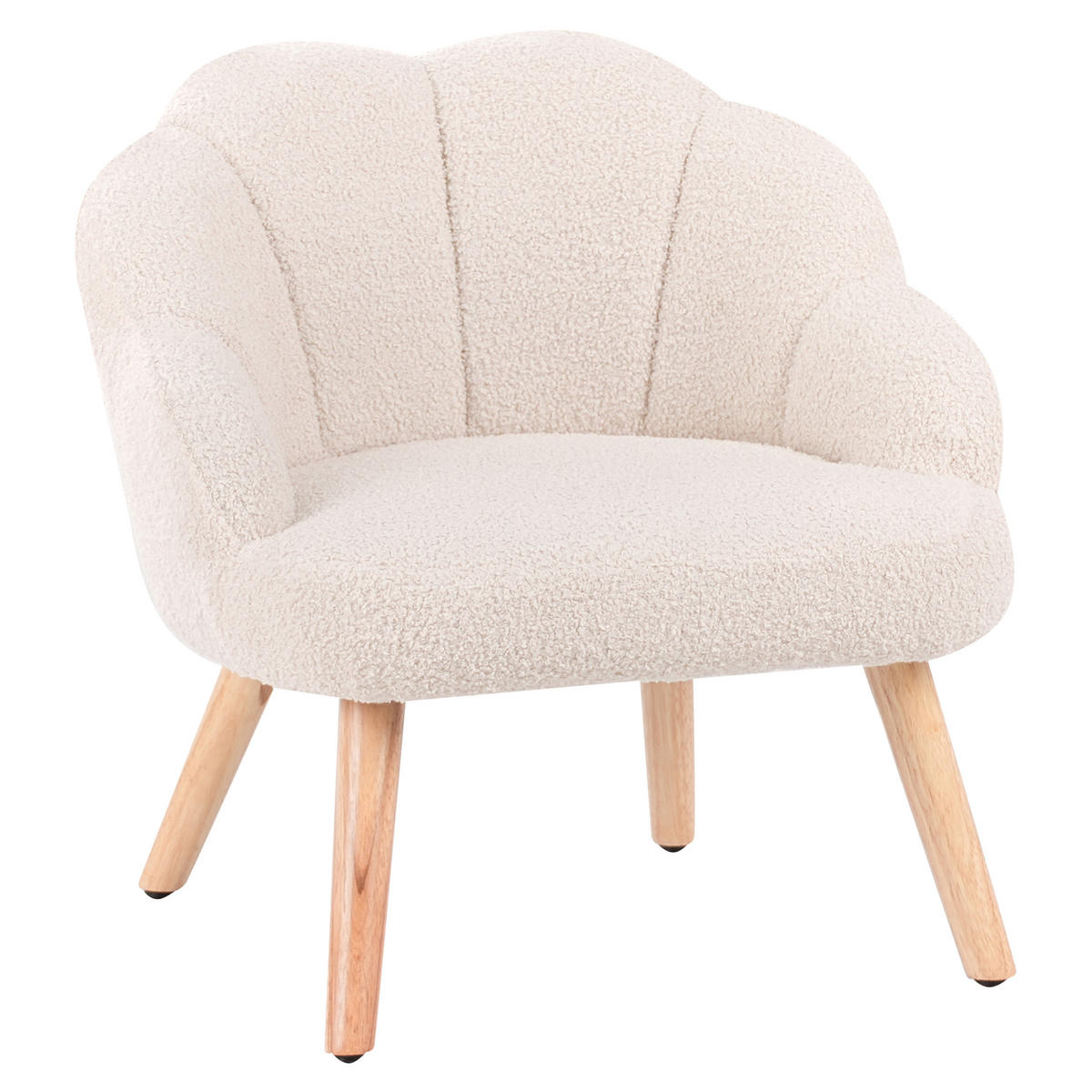 KINDERSESSEL Beige Miland - Beige/Braun, Textil (50/55/53cm) - Beliani