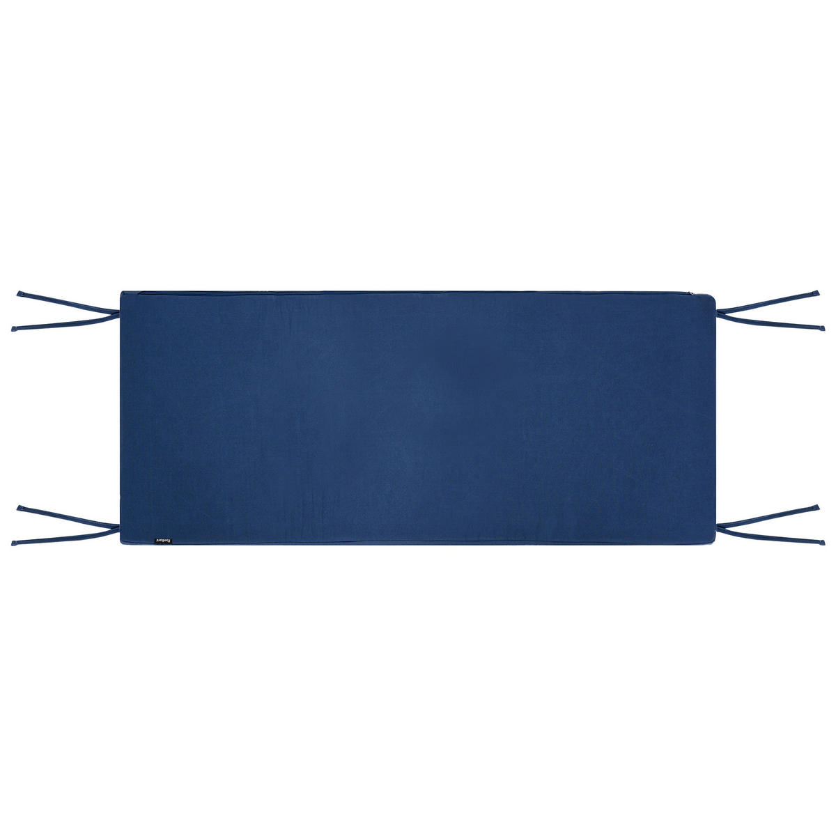 ZAHRADNÍ LAVICE s podložkou 120 cm s úložným prostorem Akáciové dřevo Modrá Sovana - modrá/hnědá, dřevo (120/91/60cm) - Beliani