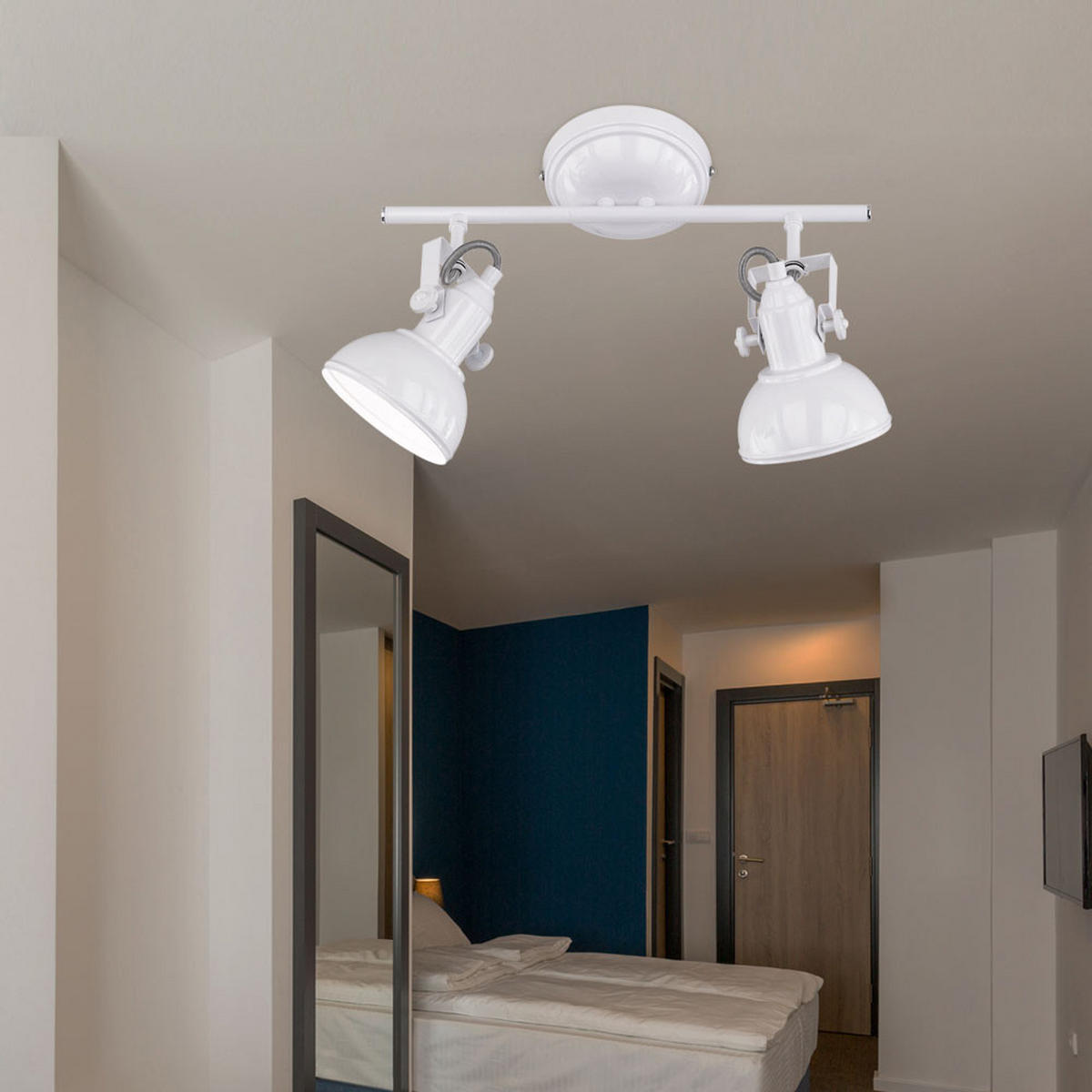 LED DECKENLEUCHTE Weiß Metall - Weiß, Metall (36/13/25cm)