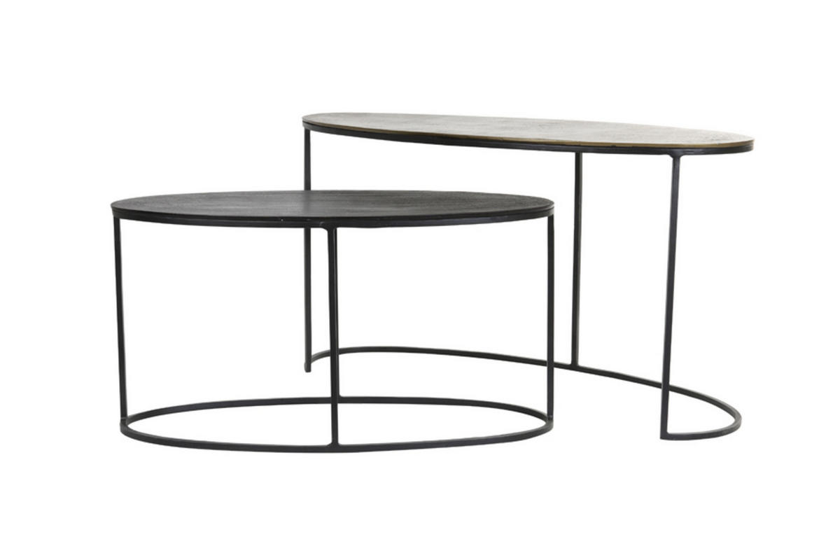 BEISTELLTISCH Paxson Bronze 89/42/46 cm 2er-Set - Bronzefarben, Metall (89/42/46cm) - Light & Living