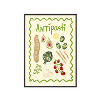 POSTER mit Rahmen Studio Dolci - Antipasti - Multicolor/Schwarz, Holz/Papier (70/100cm) - Poster&Frame
