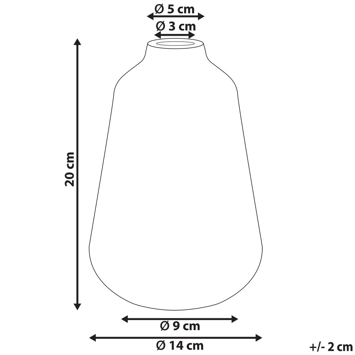 BLUMENVASE Steinzeug weiß Maroneia - Weiß, Stein (20cm) - Beliani