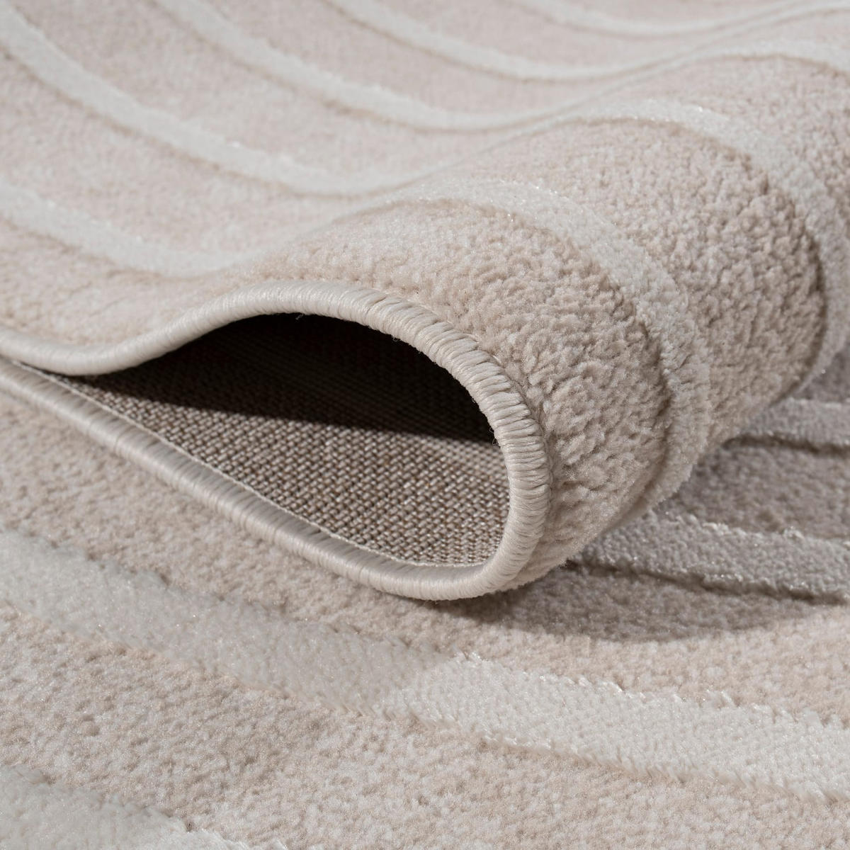 FLACHWEBETEPPICH Boho Creme 120 x 160 cm - Creme, Kunststoff (120/160cm) - TT Home