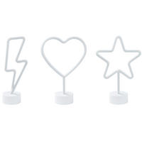 NEONLICHT 3er-Set Floretta 26-8-8/28-8-8/30-8-8 cm - Multicolor, Kunststoff (8/8/30cm) - Beliani